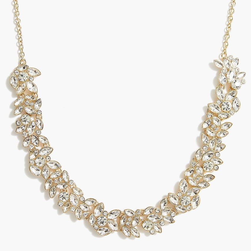 Crystal leaf statement necklace | J.Crew Factory