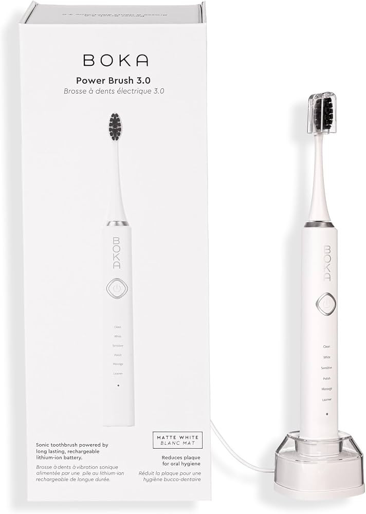 Boka 3.0 Electric Toothbrush for Adults w/ 2 Heads - Rechargeable Sonic Powered Tooth Brush - Cha... | Amazon (US)