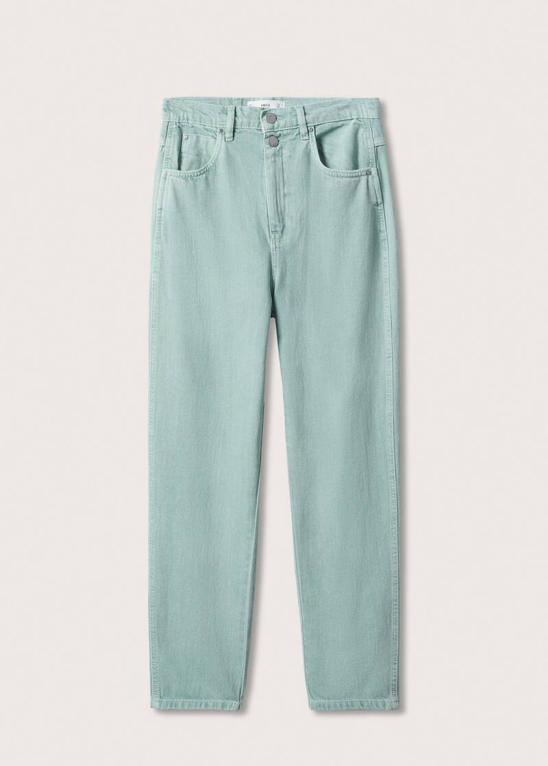 Tapered jeans mit hohem bund -  Damen | Mango Deutschland | MANGO (DE)