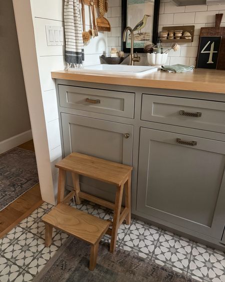 A recent purchase for the new build!!! How cute is this wooden step stool! And the bottom step folds up! Its back in stock 

#LTKFindsUnder50 #LTKSaleAlert #LTKHome