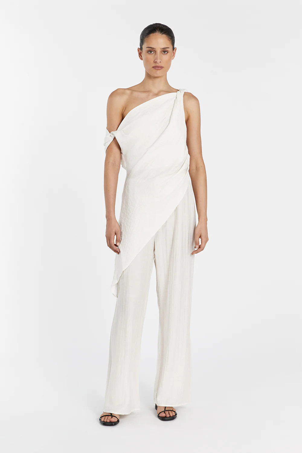 JOLIE CREAM MARLE ASYM TUNIC TOP | DISSH