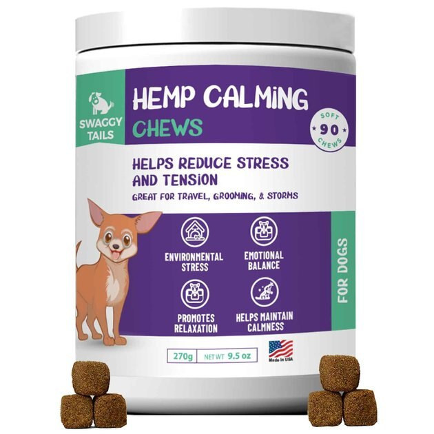 Mobile Dog Gear Swaggy Tails Calming Chews Dog Supplement, 90 count | Chewy.com