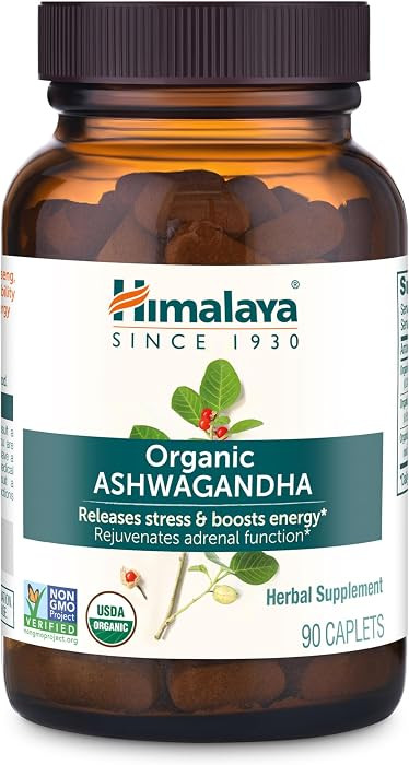 Himalaya Organic Ashwagandha Root, 90 Day Supply - Herbal Adrenal Support Supplements for Stress ... | Amazon (US)