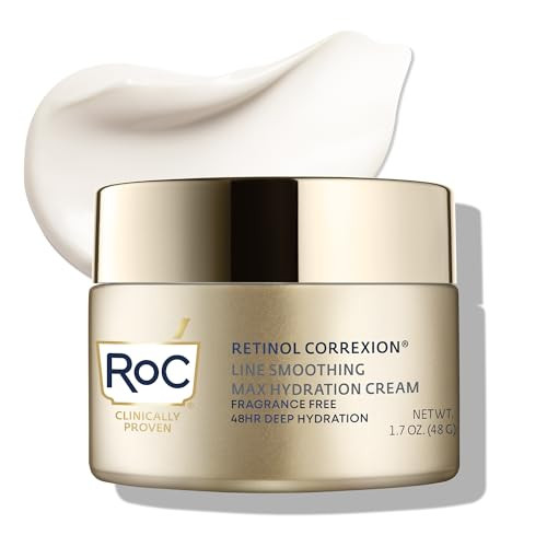 RoC Retinol Correxion Max Hydration Anti-Aging Daily Face Moisturizer with Hyaluronic Acid, Fragrance-Free, Oil Free Skin Care, 1.7 Ounces (Packaging May Vary) | Amazon (US)