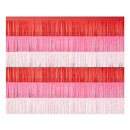 Office Depot Brand Valentines Day Paper Fringe Curtain Backdrop 72 W x 12 H RedPink - Office Depo... | Office Depot and OfficeMax 