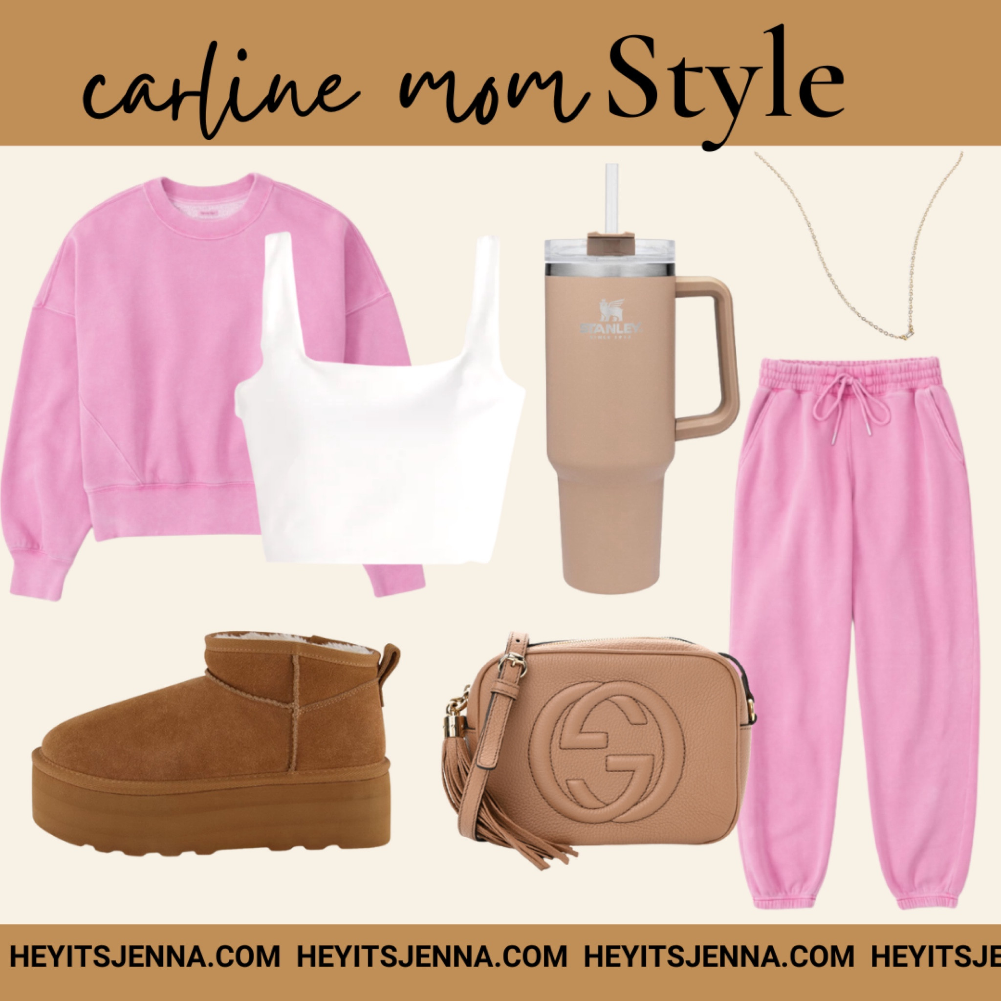 Casual weekend loungewear
Abercrombie sweatpants
Ugg mini platform dupes Amazon finds 
Gucci 
