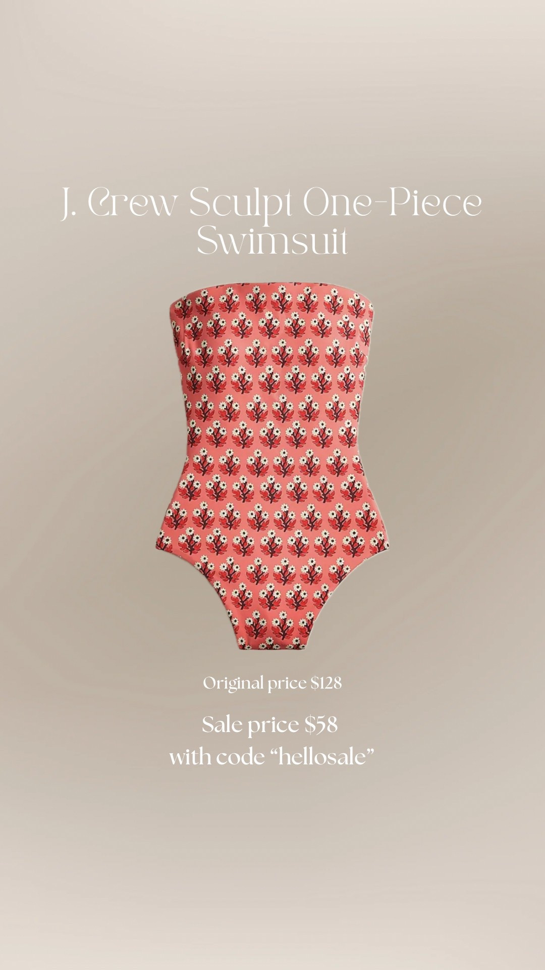 J. Crew swimsuit on major sale