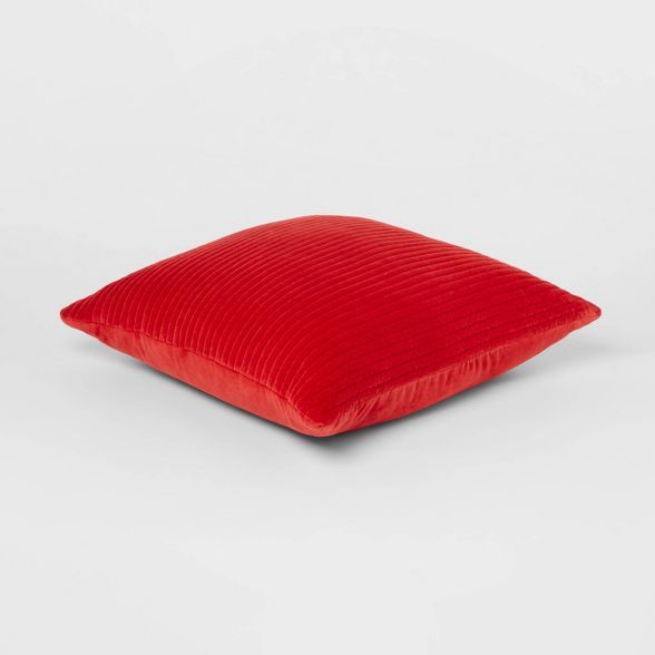 Oversized Quilted Cotton Velvet Throw Pillow - Threshold™ | Target