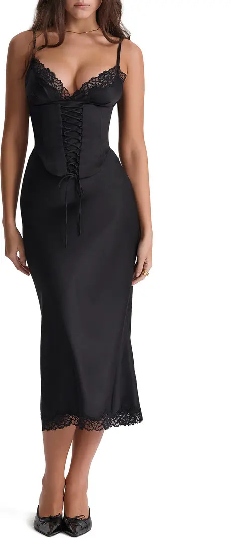 Salma Corset Satin Slipdress | Nordstrom