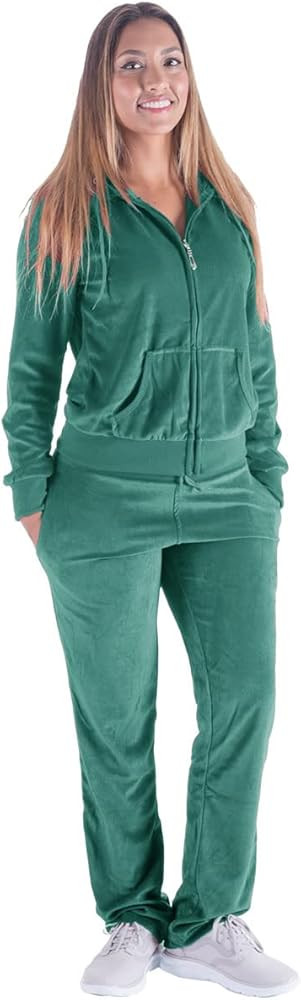 Facitisu Tracksuit for Women 2 Piece Velour Joggers Hoodie and Sweatpants Set | Amazon (US)