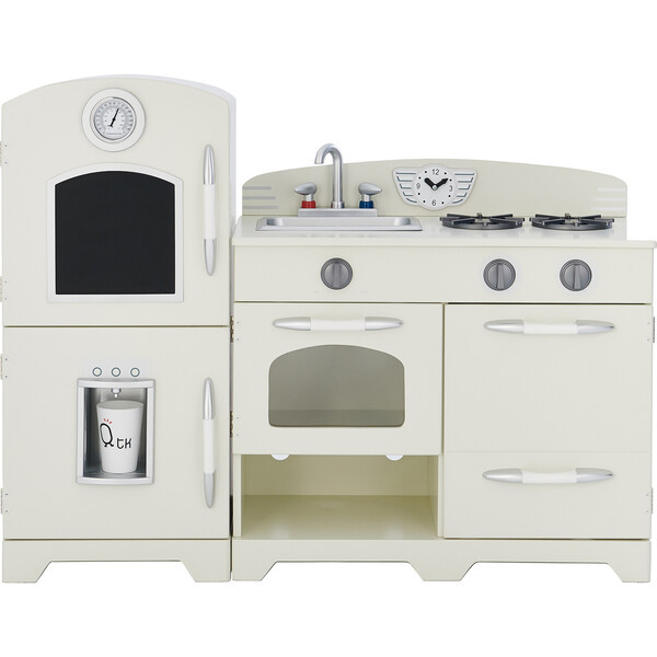 Little Chef Fairfield Retro Play Kitchen, White/Grey | Maisonette