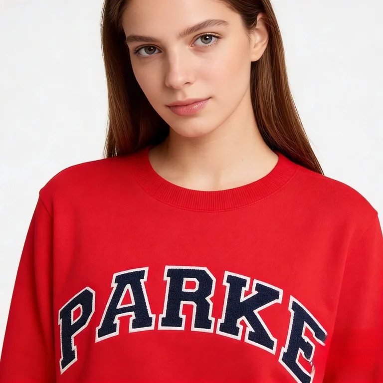 Parke letter print sweatshirt, long-sleeved low-cut top | Walmart (US)