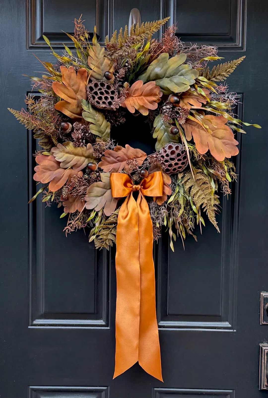Fall Wreath for Front Door | Moody Fall Wreath | Autumn | Thanksgiving Wreath | Maple Leaf Wreath... | Etsy (US)