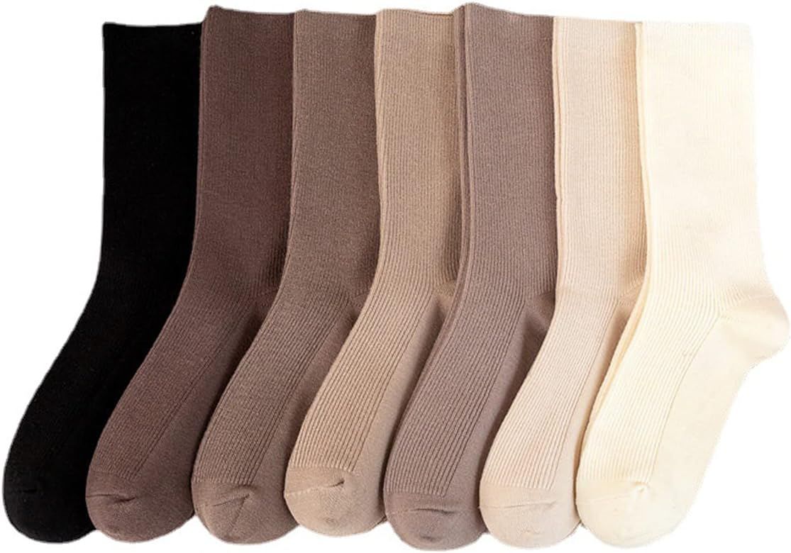 Riccess 7 Pairs of Comfortable Fashion Wool Socks for Girls, Athletic Soft Socks for Women, Above... | Amazon (US)