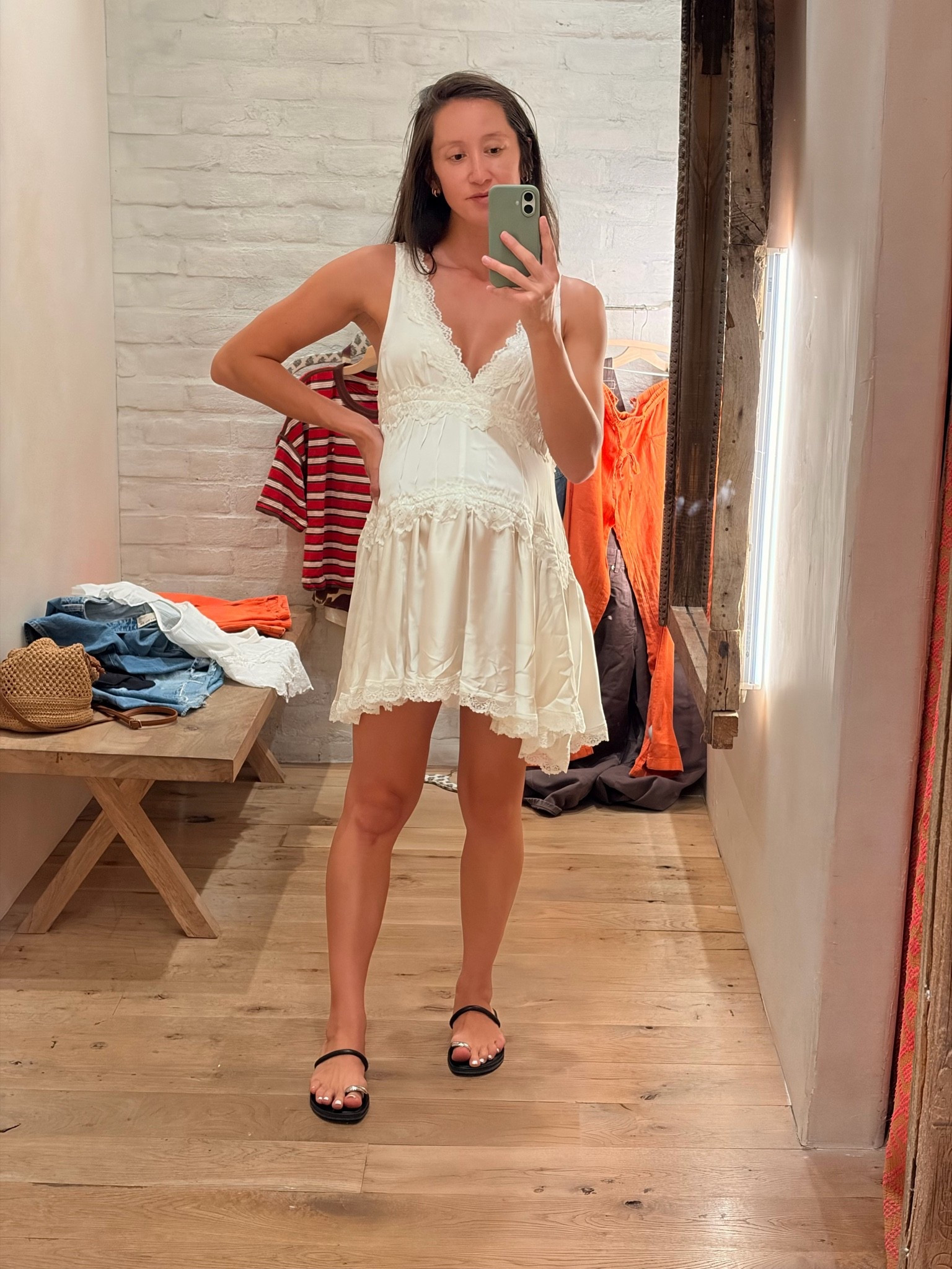 Fun and flirty little slip dress 🤍

#LTKootd #LTKBump