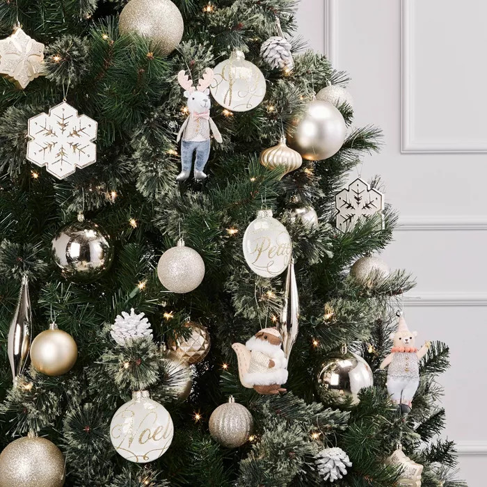 50ct Christmas 70mm Ornament Set Champagne - Wondershop™ | Target