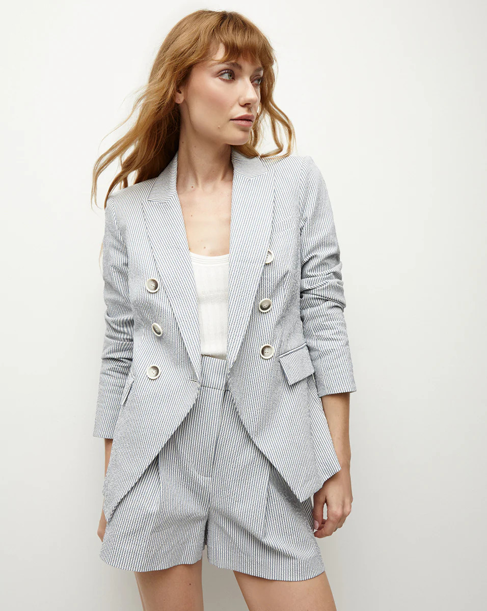 Miller Seersucker Dickey Jacket | Veronica Beard