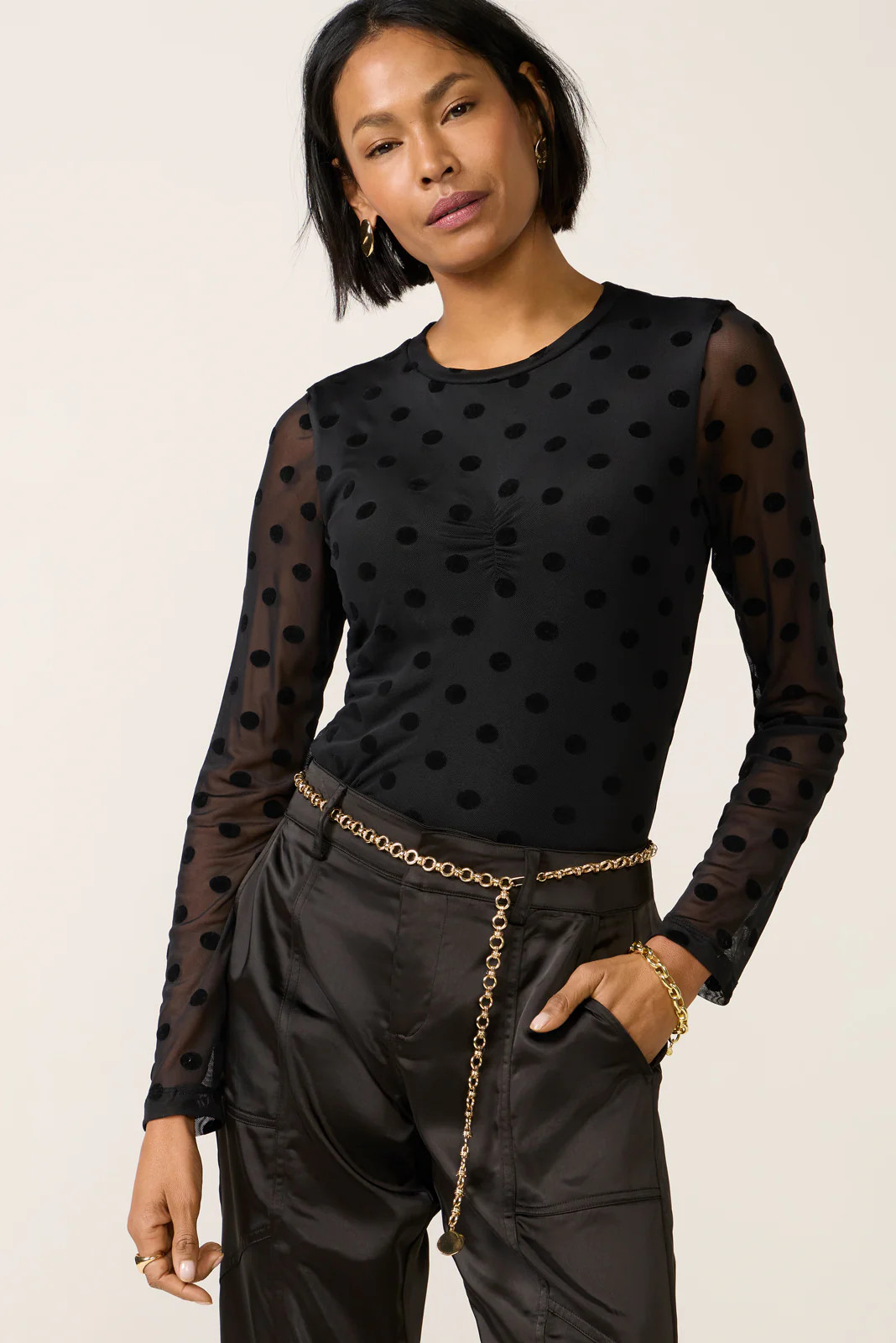 Ines Ruched Tee | Evereve