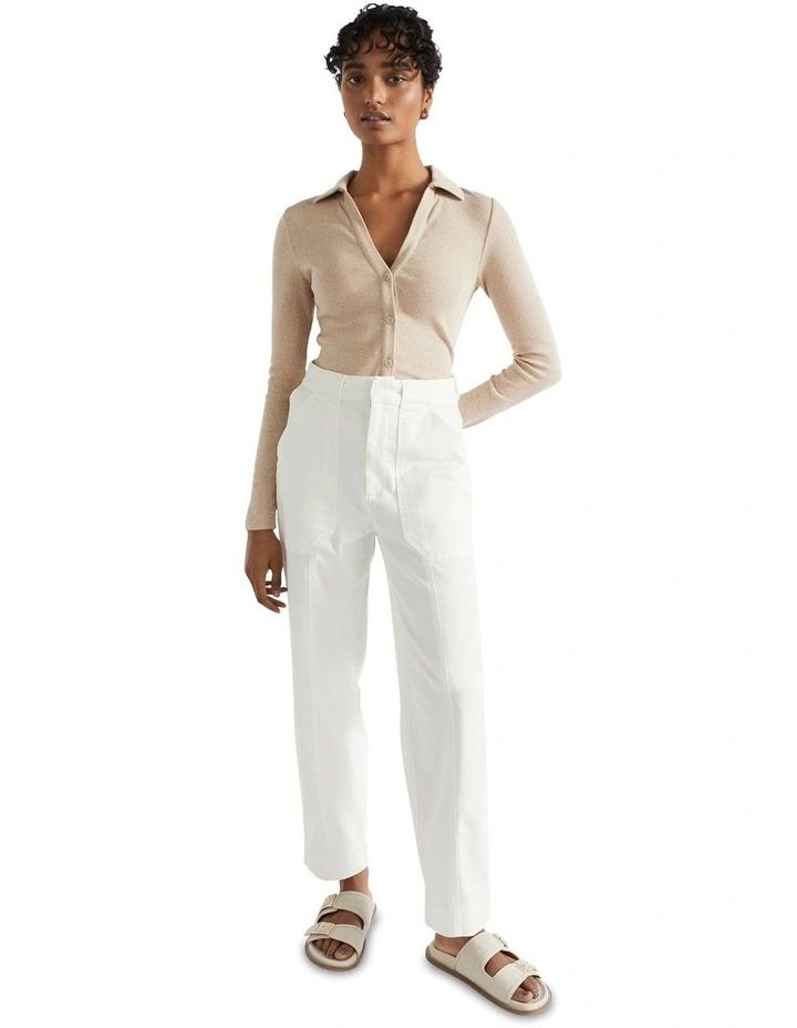 Twill Pant in Cloud Cream | Myer