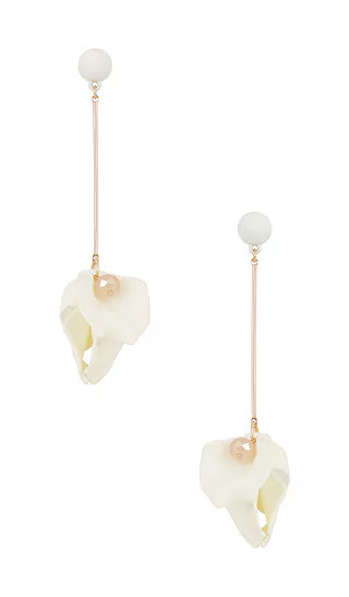 Blooming Drop Earrings in White | Revolve Clothing (Global)