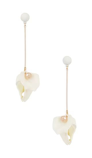 Blooming Drop Earrings in White | Revolve Clothing (Global)