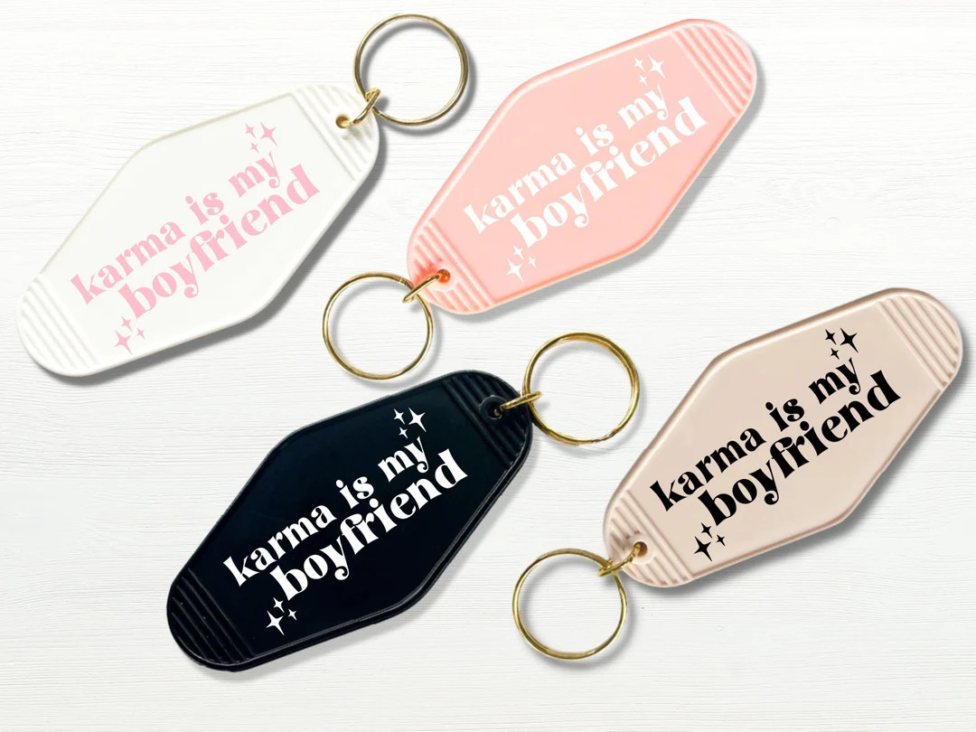 Taylor Swift Midnight Karma Is My Boyfriend Motel Keychain Funny Trendy Key Chain Gifts for Her C... | Etsy (US)