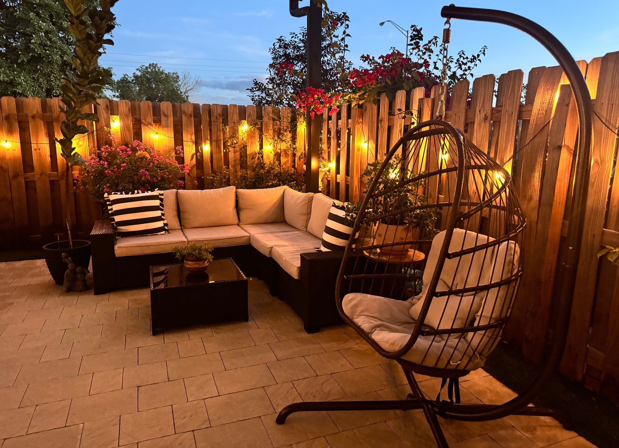 The weather in South Florida has been soooo perfect! So this is where you’ll find us every evening until the foreseeable future 😍 shop all my patio favorites here! 

patio weather | south Florida living | spring is coming | Florida winter | terrace season | lounge | patio season | hating egg chair | plants | pots | cozy patio | string lights | spring home finds | #LTKFindsUnder100

#LTKHome #LTKSeasonal