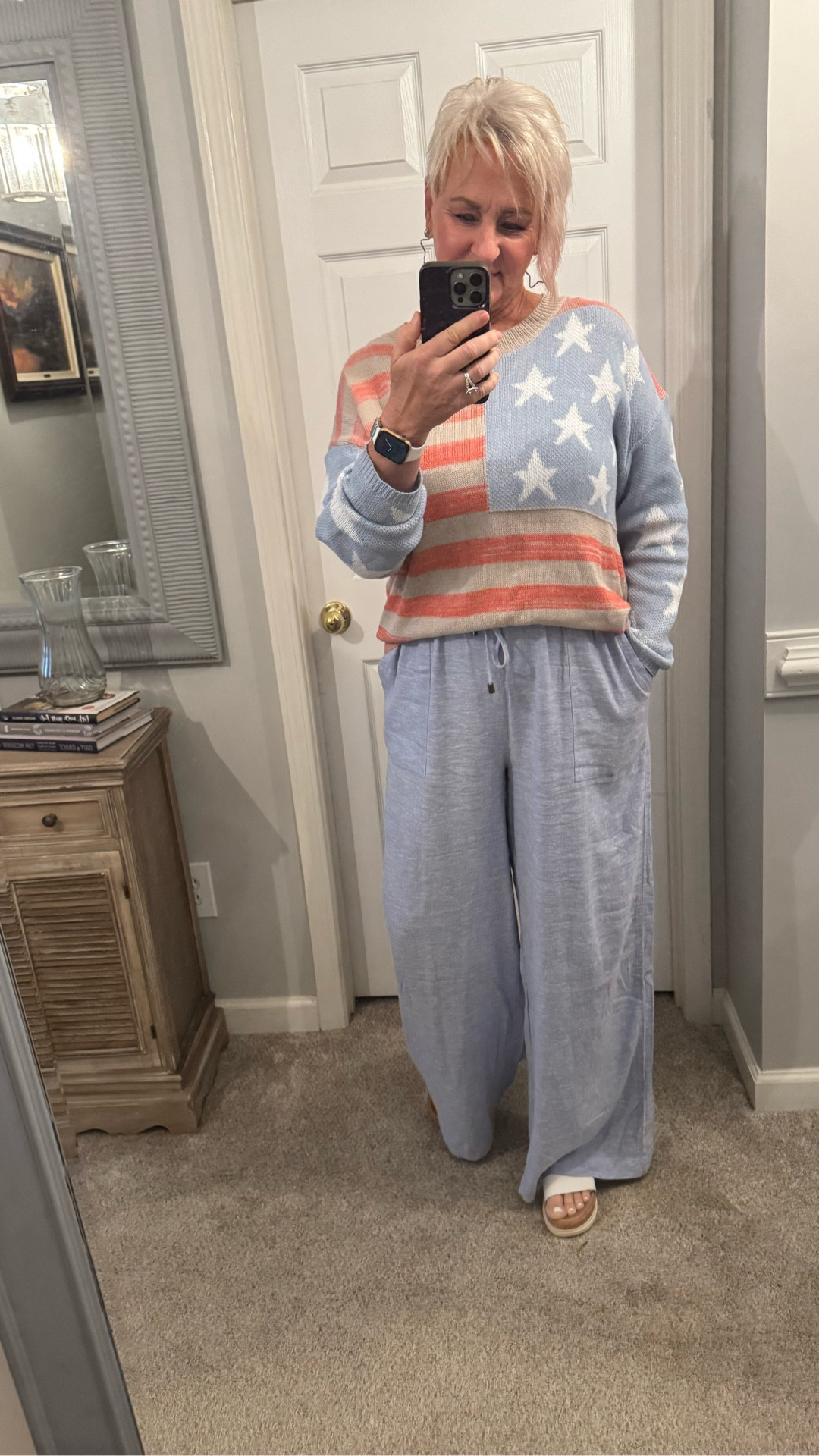 Love this vintage wash top and these comfy pants! Great for the 4th! Pants linked here. Top linked on my TikTok. 

#LTKSeasonal #LTKMidsize