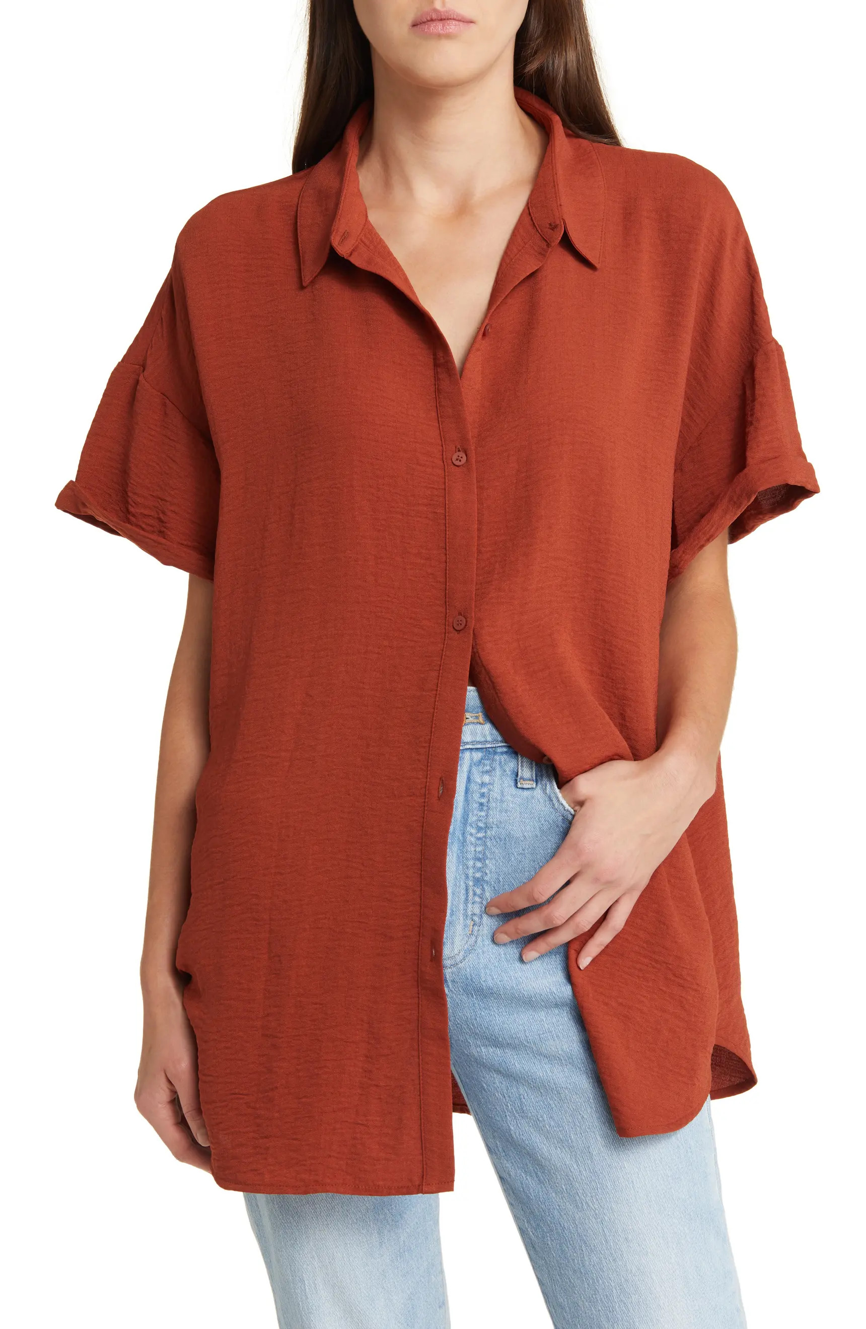 Oversize Short Sleeve Tunic | Nordstrom