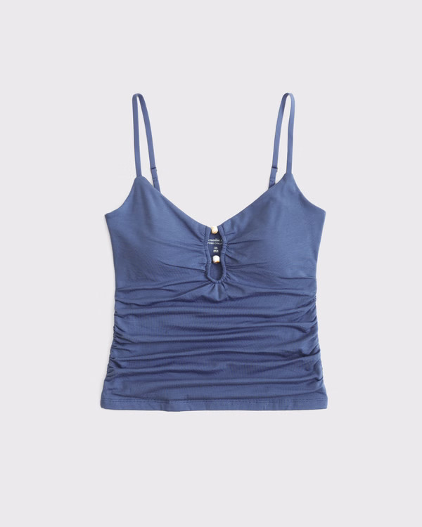 Bra-Free Beaded Cutout Cami | Abercrombie & Fitch (US)