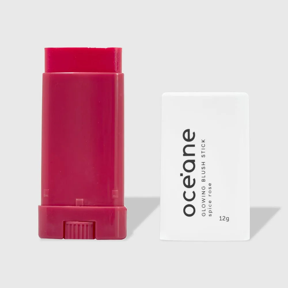 Blush em Bastão Rosa - Glowing Blush Stick Spice Pink Océane Limited 12g - Maquiagens e cosmét... | Oceane (BR)