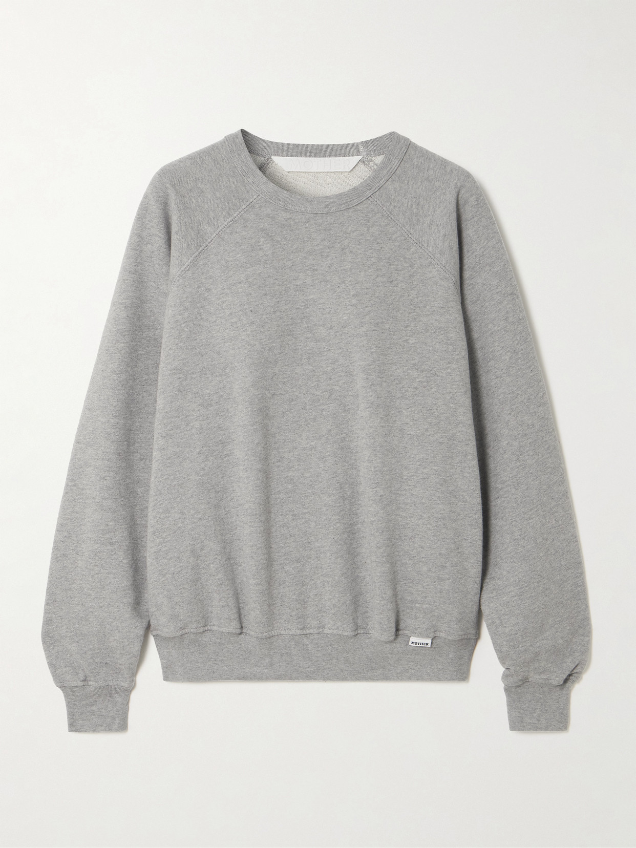 Mother - The Biggie Concert Cotton-jersey Sweatshirt - Gray | NET-A-PORTER (US)