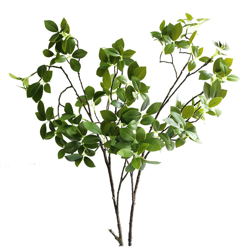 Jasming Artificial Banyan Branches Real Touch Leaves Fake Ficus Microcarpa for Home Office Garden... | Amazon (US)