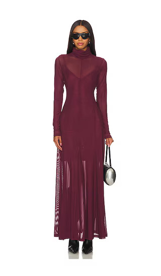 Maxi Mesh Dress in Winetasting | Revolve Clothing (Global)