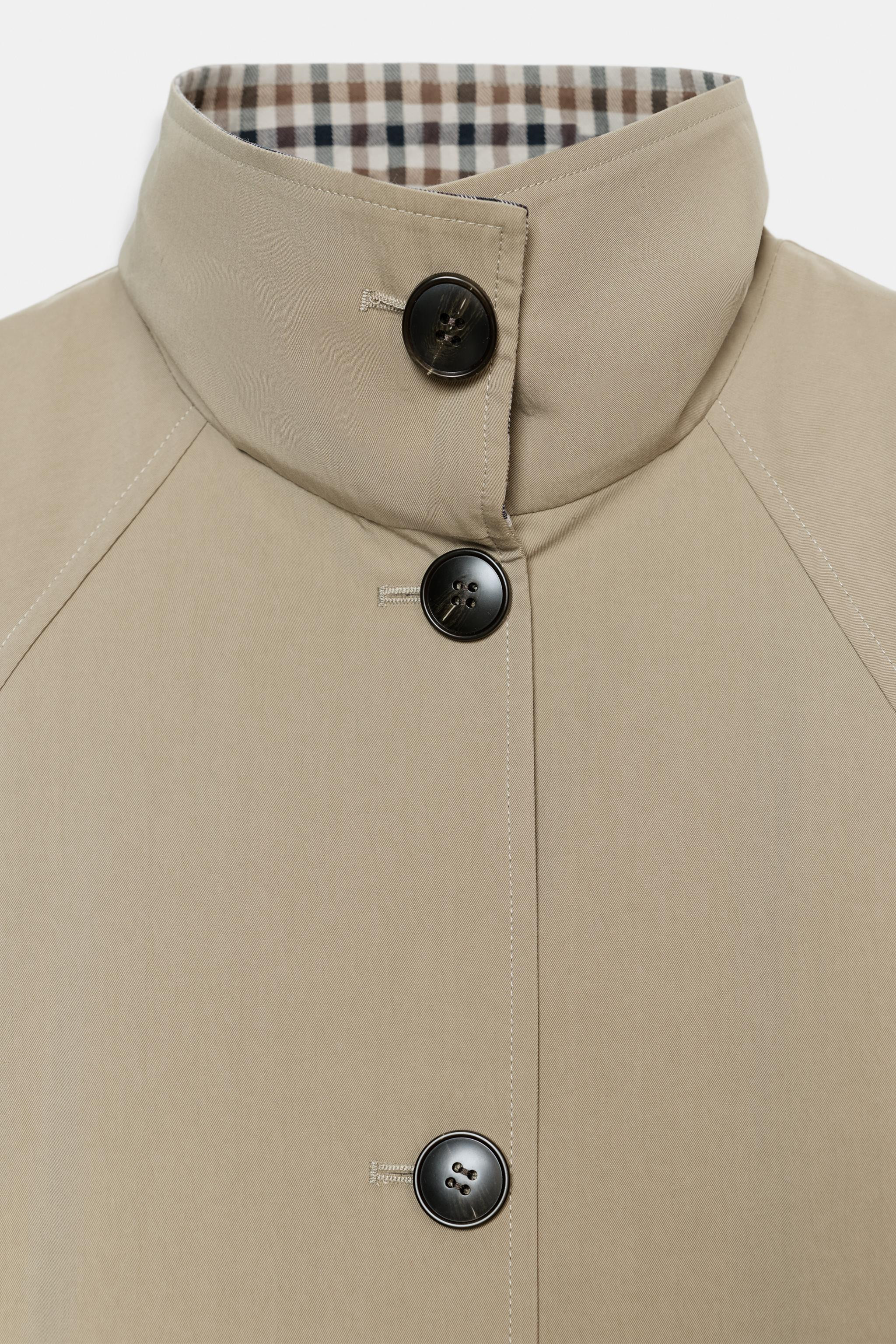 OVERSIZED PLAID CUFF TRENCH COAT | Zara US