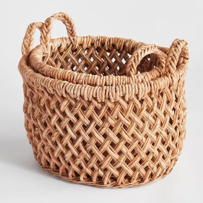 Emlyn Rattan Basket Set With Handles | Wayfair North America