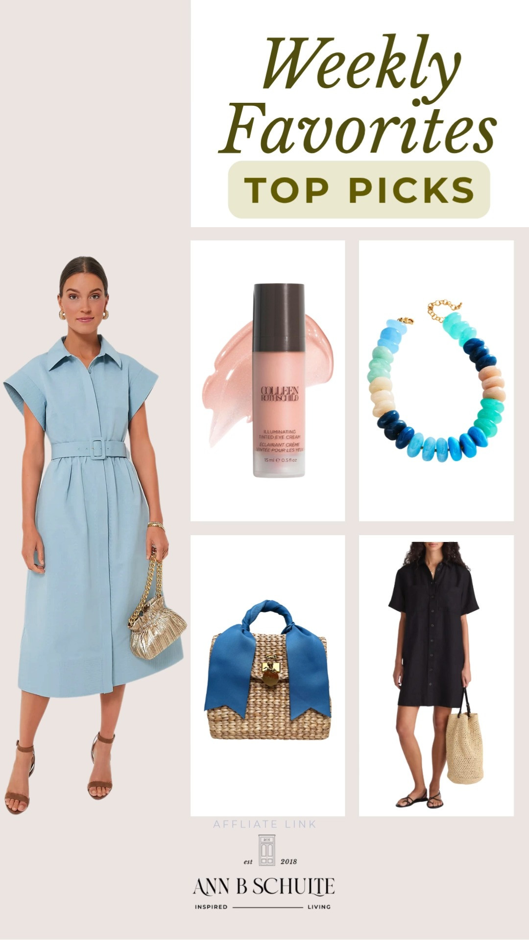 Weekly faves bringing easy charm with breezy dresses, colorful accents, polished details, and a bright beauty boost. Little luxuries that make everyday style feel extra fun. ✨👜☀️

#WeeklyFaves #SummerStyle #LTKStyle #DressInspiration #PetiteBag #EyeCream #FashionFinds #EverydayStyle #SummerFashion #Accessories 

 #LTKootd #LTKBeauty