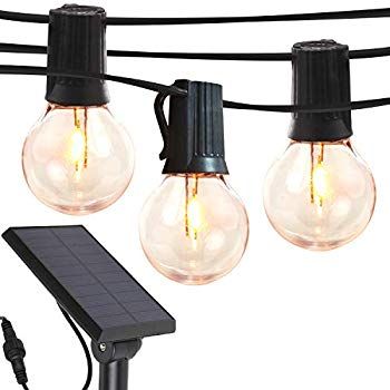 Ambience Pro - Waterproof Solar LED Outdoor String Lights – 1W Retro Edison Filament Bulbs - 27... | Walmart (US)