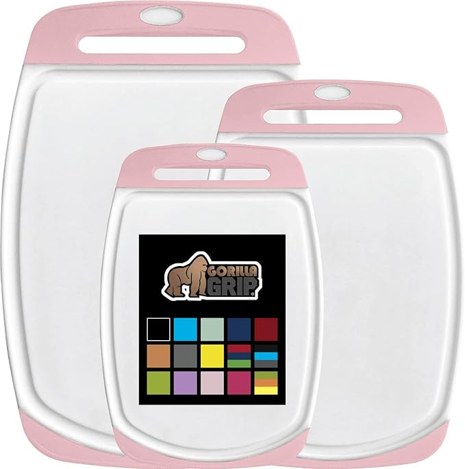 The Original Gorilla Grip Oversized 100% BPA Free Reversible Durable Kitchen Cutting Board Set of... | Amazon (US)