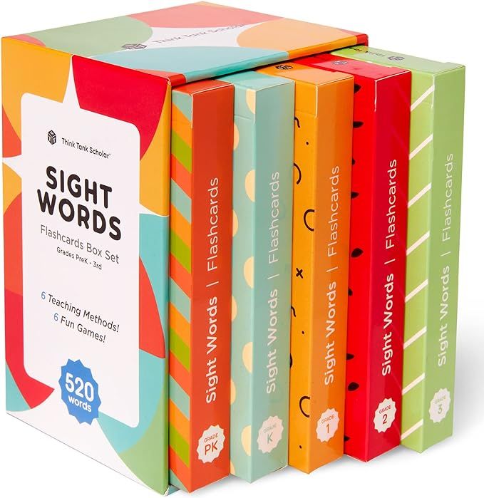 Think Tank Scholar 520 Sight Words Flash Cards (Award-Winning) Set - Preschool (Pre K) Kindergart... | Amazon (US)