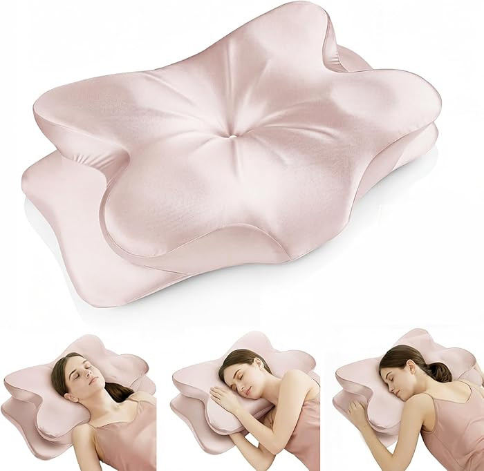 Cervical Neck Pillow for Neck Pain Relief,Ergonomic Memory Foam Contour Pillow with Wrinkle-Resis... | Amazon (US)