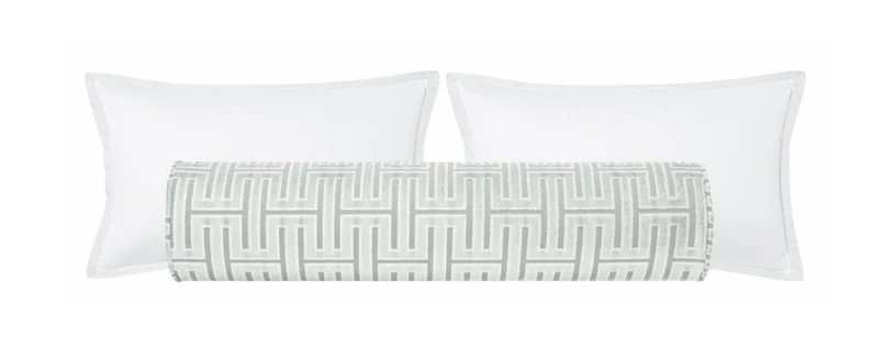 The Bolster : Grecian Cut Velvet // Spa Blue | cut velvet  | bed decor | blue bolster | | Etsy (US)