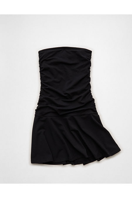 AE Strapless Knit Mini Dress Women's Black XL | American Eagle Outfitters (US & CA)