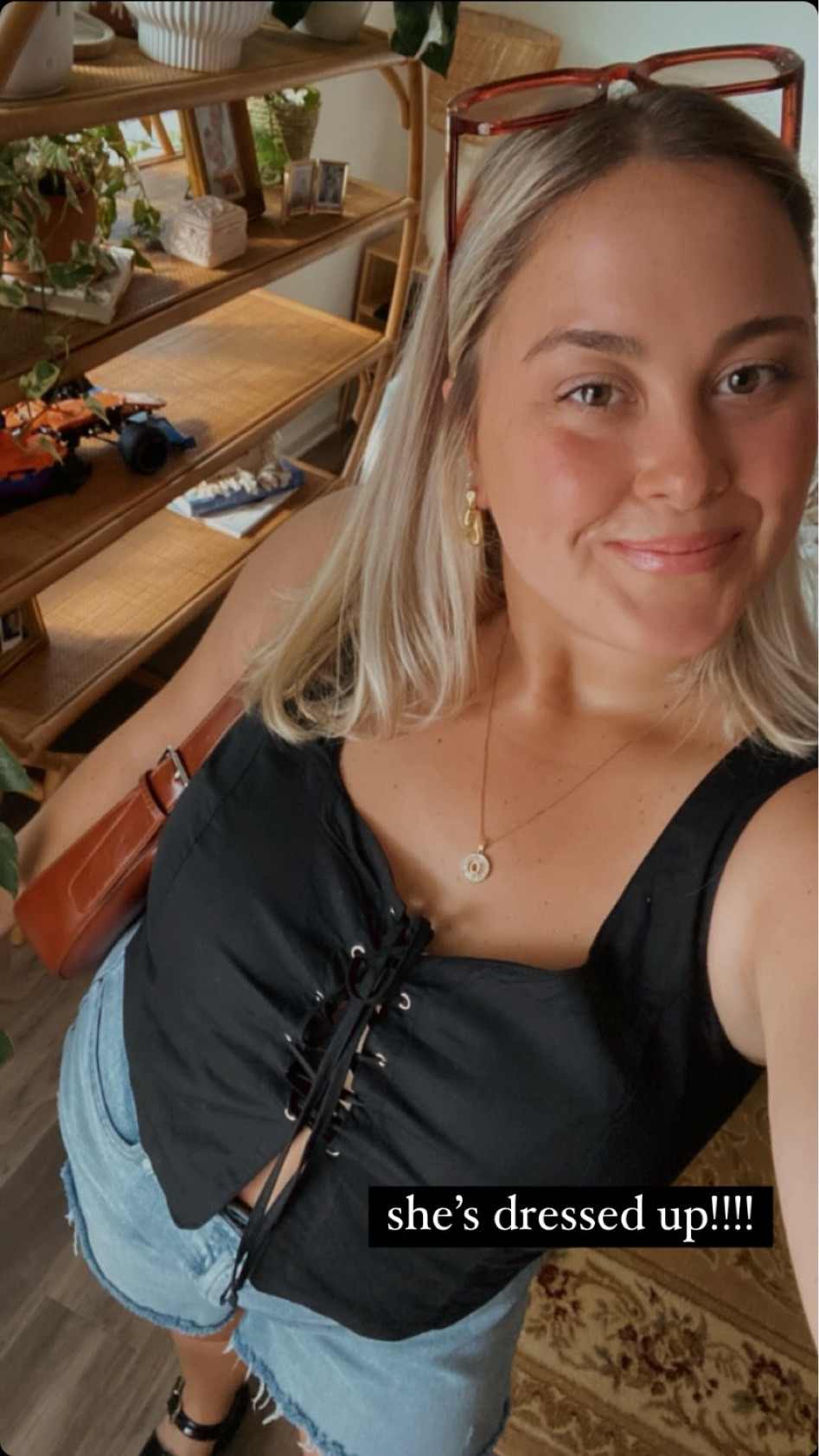 it’s so hard to find going out tops these days and this one is perfect! it laces up in the front and comes in different colors 🫶🏼 
Gold chunky earrings:
https://amzn.to/4aHYH0S
Going out top:
https://amzn.to/4aEPzKk
Moon Purse:
https://amzn.to/3vZoC56
Red sunglasses:
https://amzn.to/3UpOP63

#LTKstyletip #LTKmidsize #LTKfindsunder50