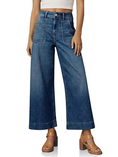 Cicy Bell Womens Baggy Wide Leg Jeans Cropped High Waisted Stretchy Trendy Loose Capri Denim Pant... | Amazon (US)