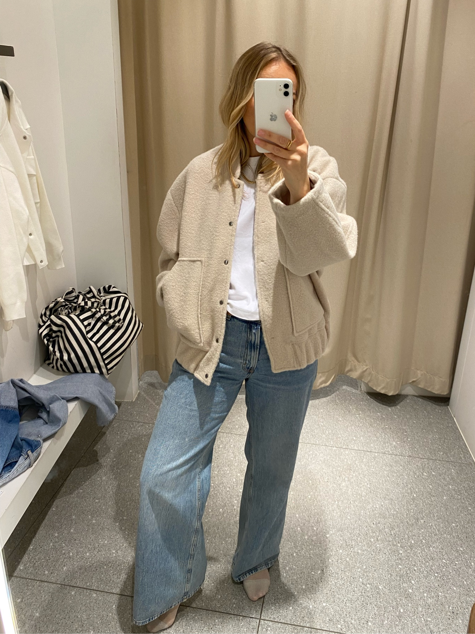 Neutral bomber styling … 
#mango

#LTKfindsunder100 #LTKmidsize #LTKover40