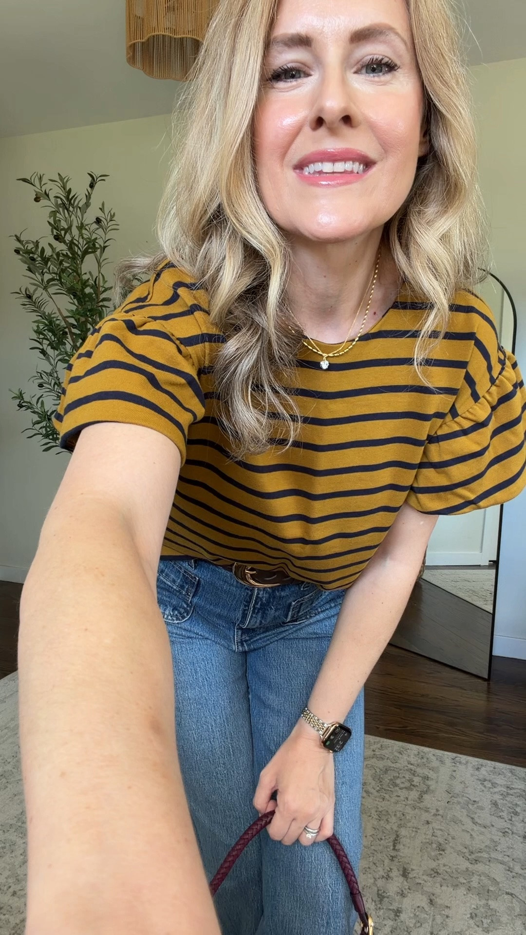 Walmart fall outfit idea with this $18 cotton ruffle sleeve tee, size small here. #walmartfashion

#LTKOver40 #LTKstorytime #LTKootd