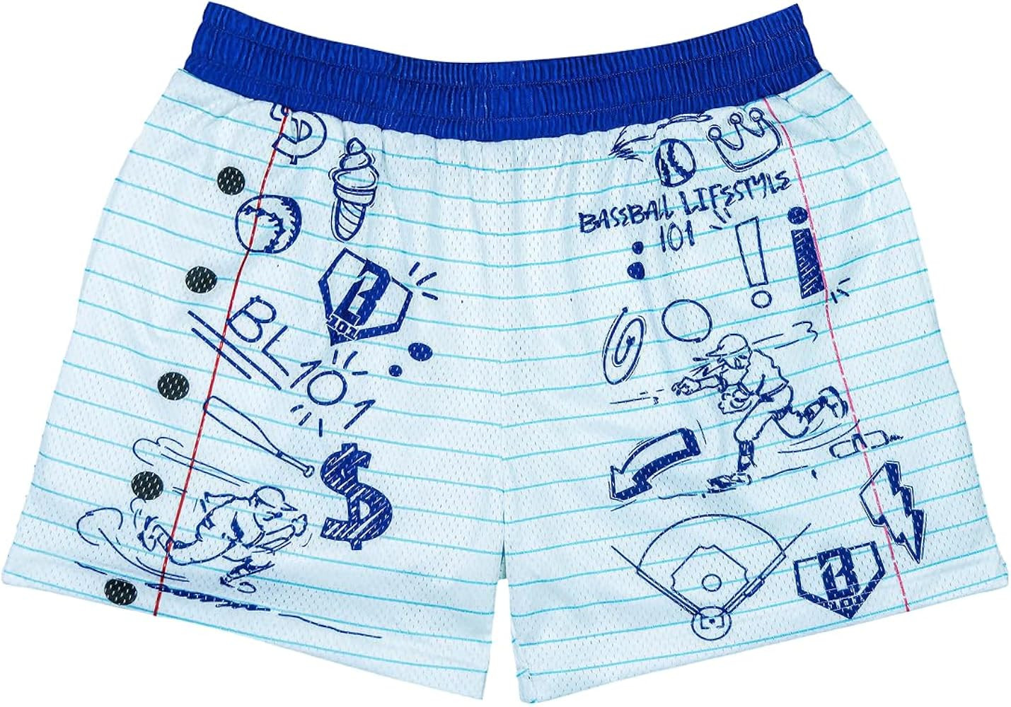 Baseball Lifestyle 101 Boy's Mesh Shorts with Side Pockets Elastic Waist, 5 inch Inseam, Youth Si... | Amazon (US)