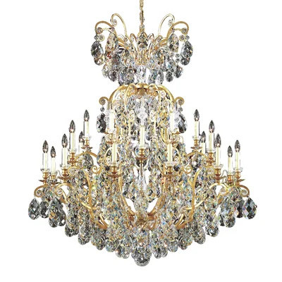 Renaissance 25 - Light Candle Style Tiered Chandelier with Crystal Accents | Perigold