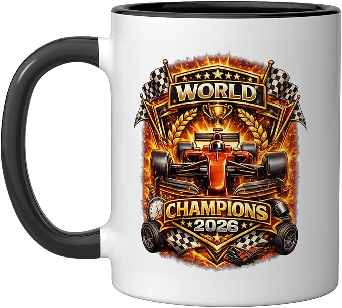 Race Car Racing Champions 2026 Vintage Style Graphic Design Ceramic Mug, Black/White | Amazon (US)